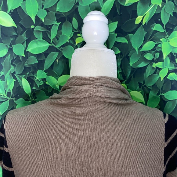 STRIPED OPEN FRONT LONG-SLEEVE SCARF CARDIGAN · SIZE XS, FITS S/M - Picture 7 of 8